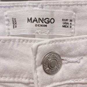 NEW Mango Straight Fit Jeans-White Size 4
